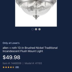 Flush mount Ceiling Fixture