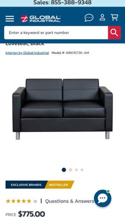Leather loveseat