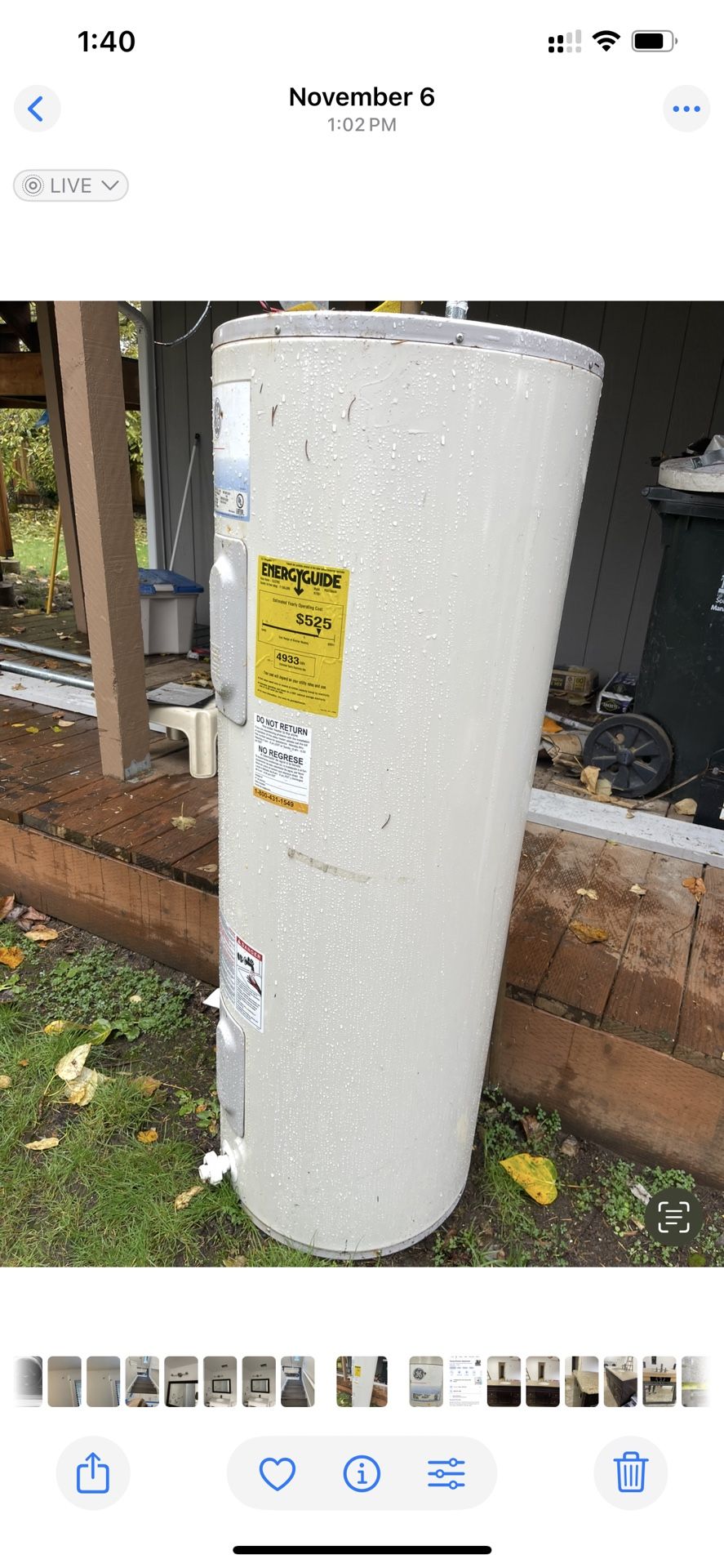 Water Heater Hot 65 Gallons