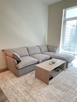Light gray cloud sectional (BRAND NEW)