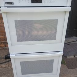 GE smart touch double wall oven.