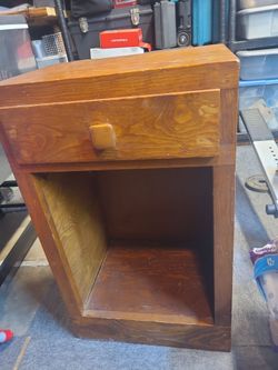 Wood nightstand