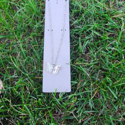 Beautiful Silver Butterfly Necklace