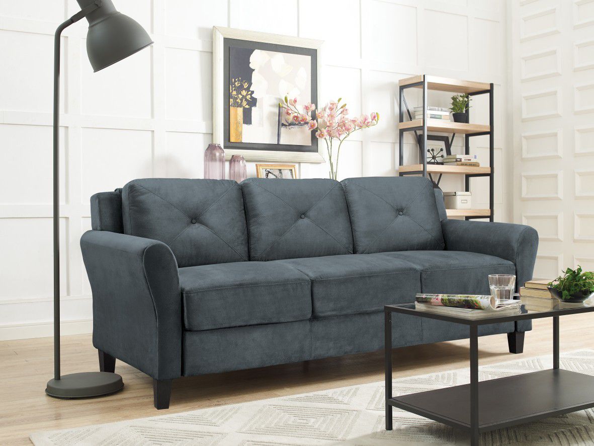 Lifestyle Solutions rolled arm couch Grey