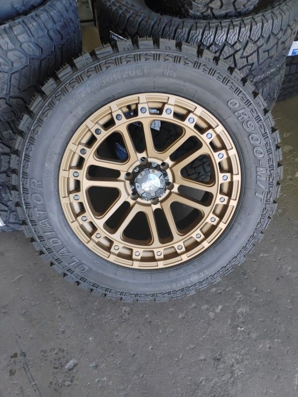 Rines Nuevos 20x9 6x139.7 6x5.5 Llantas 33 12.50 20 GLADIATOR MT