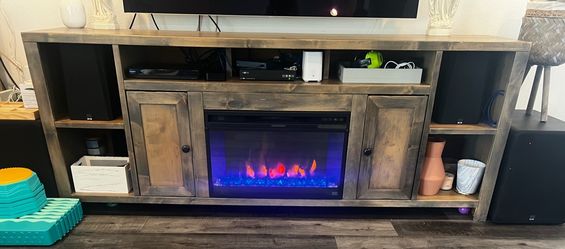 TV Stand/entertainment console with fireplace