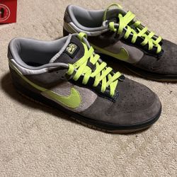 Nike Dunk SB Low 2008 Vintage Midnight Fog Volt Gray Size 10