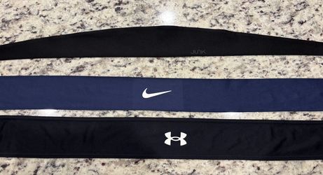 UNISEX 3 Headbands - Nike, Under Armour & Junk