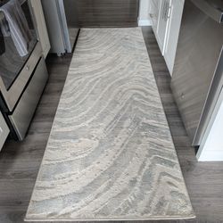 Bashian Positano 8ft Runner Rug - Ivory/Grey