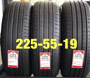 2 used tires 225/55/19 Pirelli P7