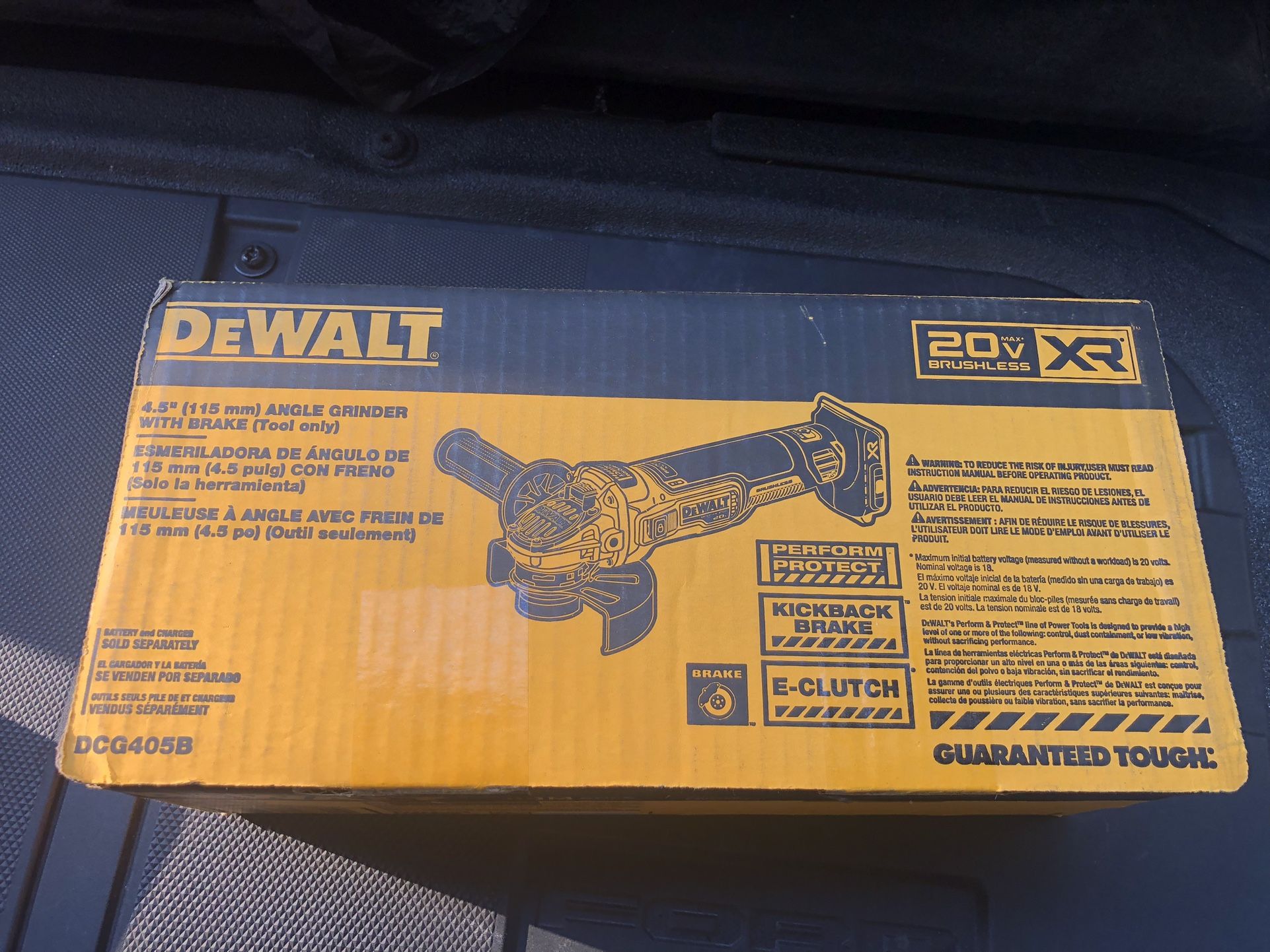 20V MAX XR Cordless Brushless 4.5 in. Slide Switch Small Angle Grinder with Kickback Brake (Tool Only)
