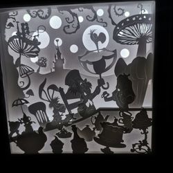 Alice In Wonderland Light Box Shadowbox 
