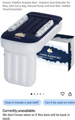 Snoozy Toddler Airplane Bed Seat Extender