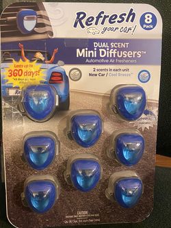 Refresh Your Car 7 Dual Scent Mini Diffusers Automotive Air Fresheners 