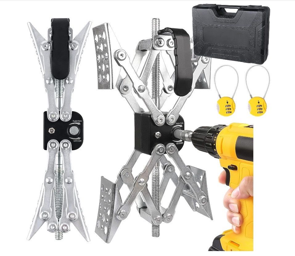 X-Shape Wheel Chock Stabilizer/Tire Lock for Camper/Trailer/RV – 2 Pack