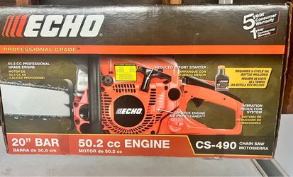 ECHO CS-490 Gas Chainsaw 20” Bar (50.2cc) - Like New
