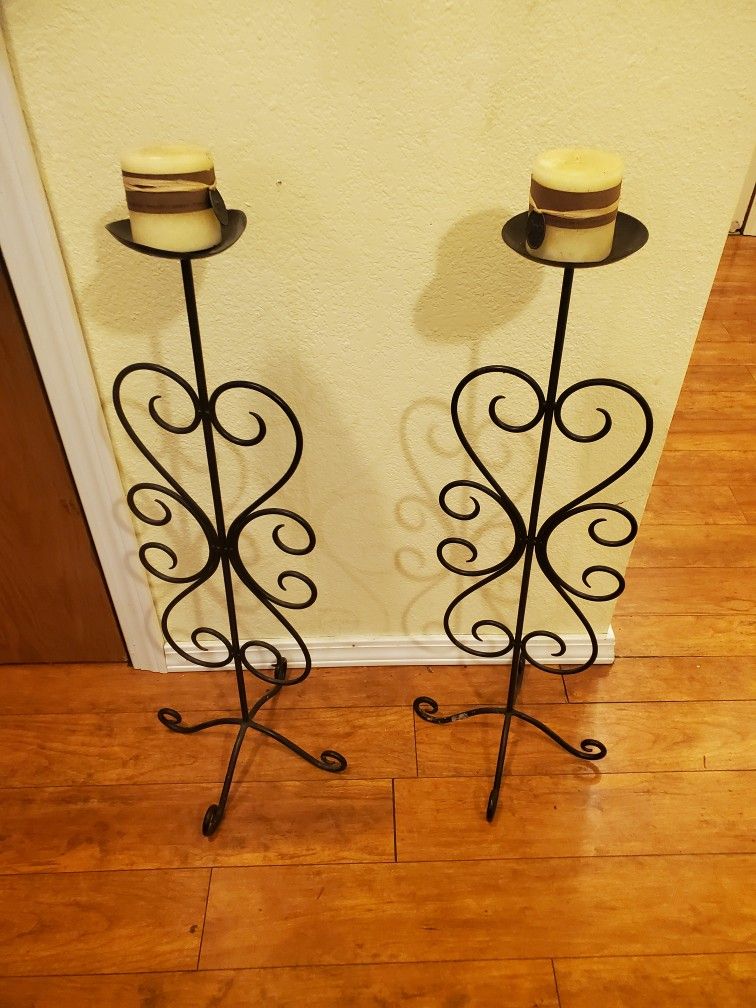 Tall Candle Holders With Candles