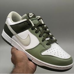 Nike Dunk Low Oil Green Men Size 11.5 White Sneakers Retro FN6882-100