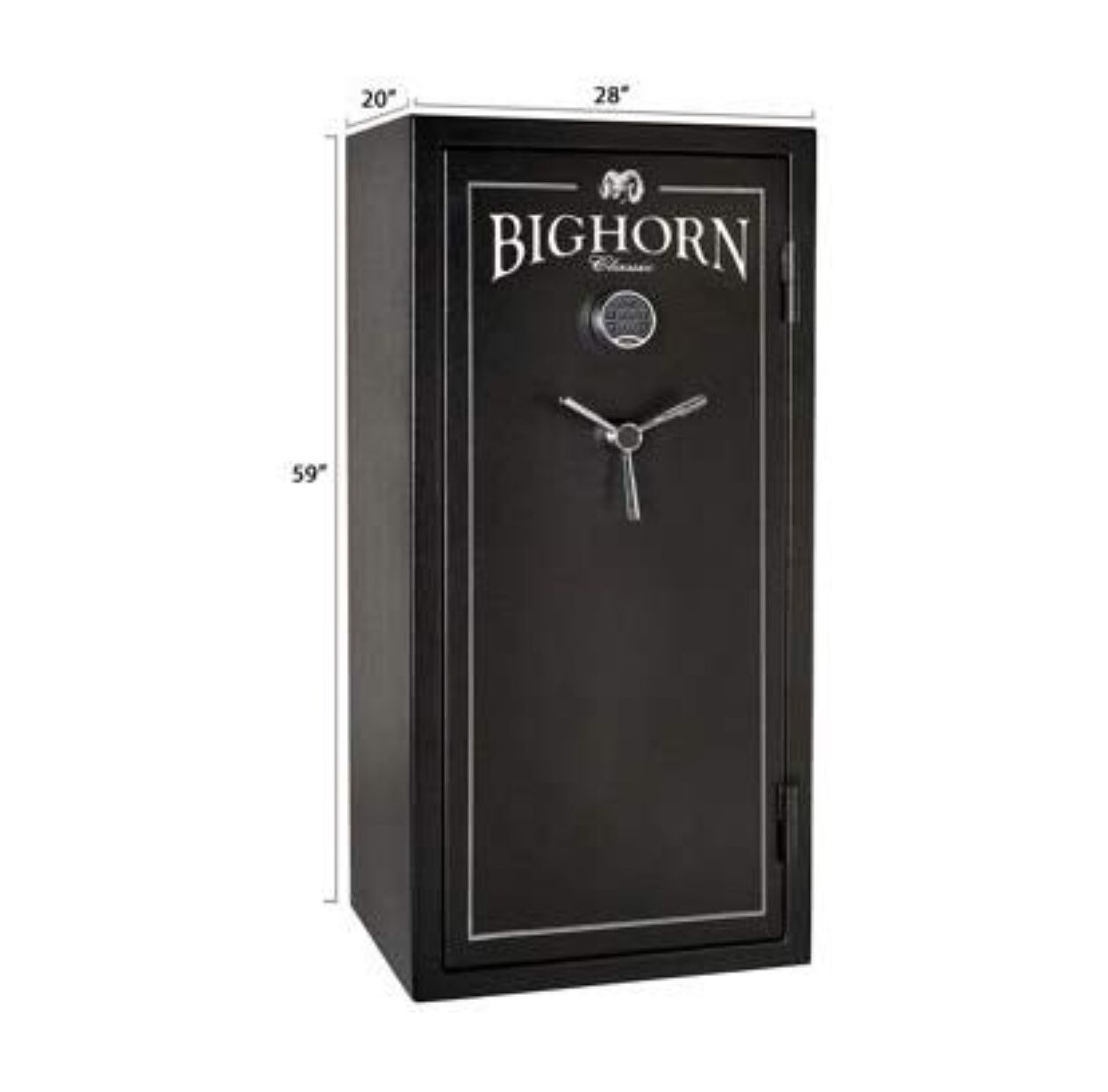 BIGHORN 19ECB Gun Safe. Thicker steel (2.75mm) and extra fire lining provides more security and fire protection