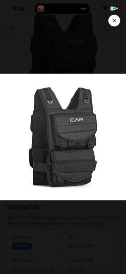 CAP Adjustable Weighted Vest 20–150 lbs for Strength Training, Running & Workouts, Weight Vest for Men & Women, Fitness Training Vest