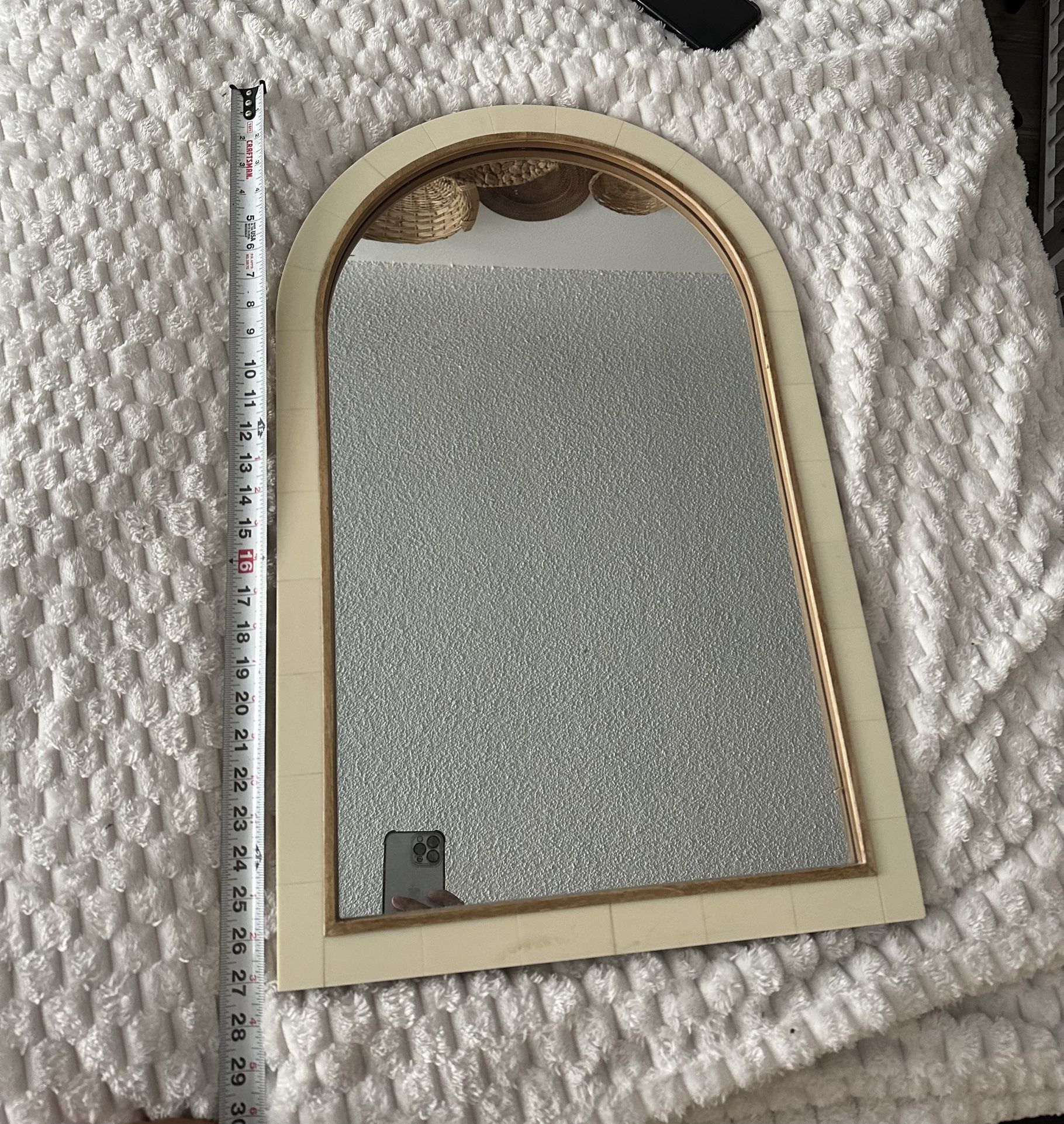 Cream Tile Mirror