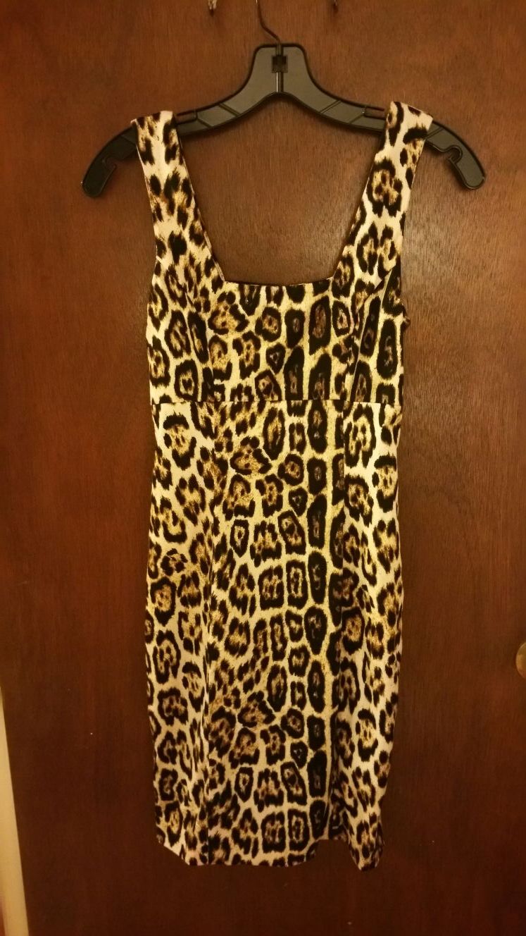 Alice+Olivia leopard animal print dress