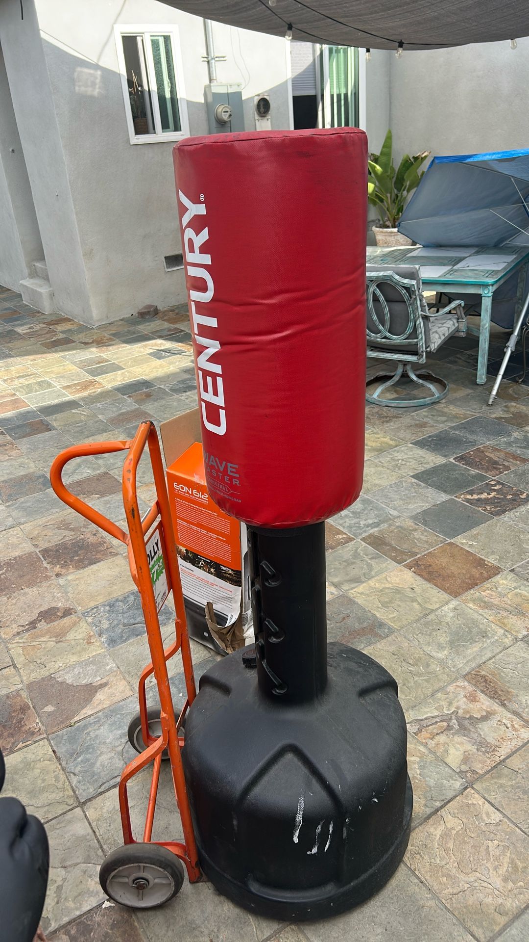 Freestanding Punching Bag And Gloves