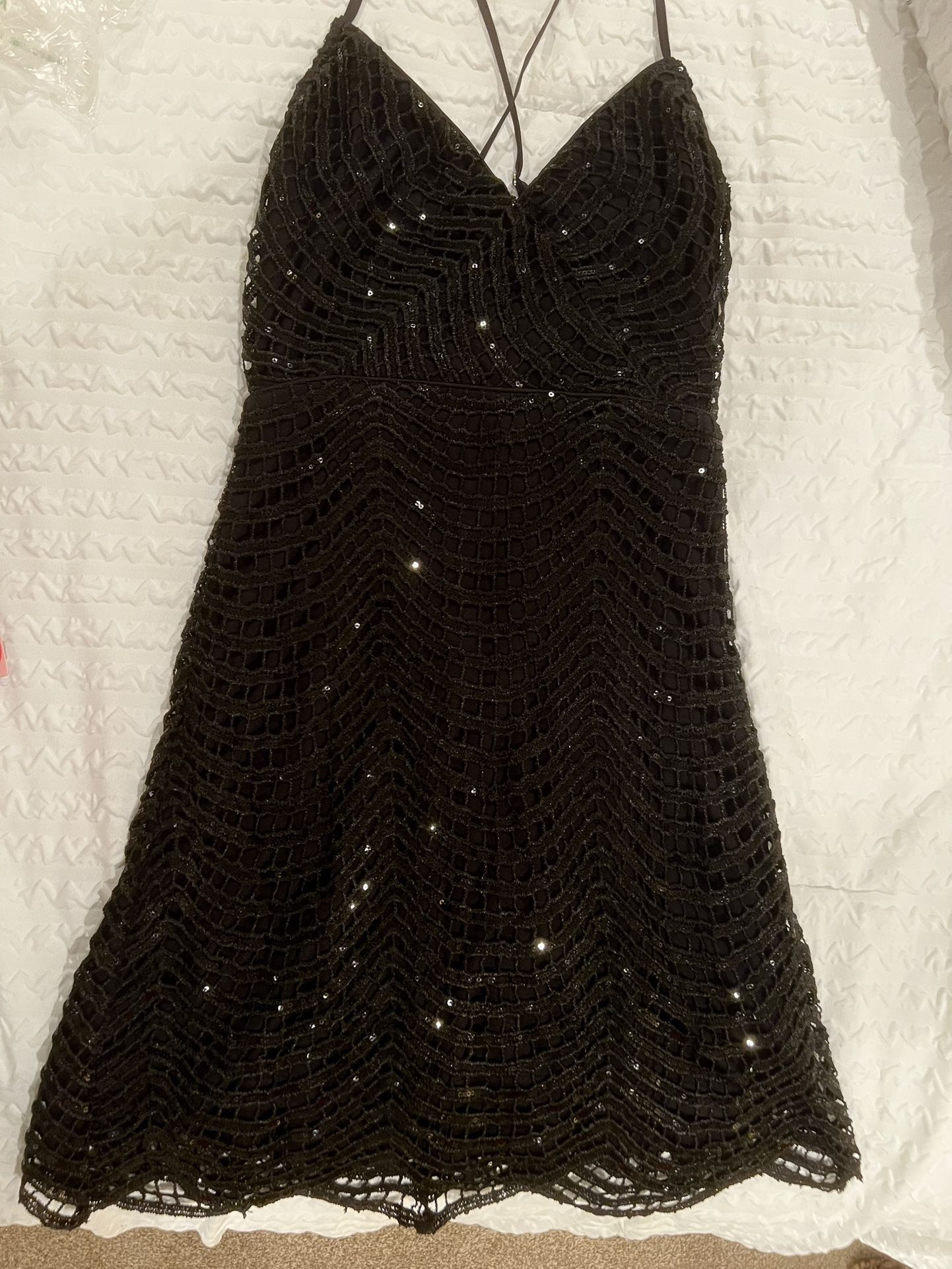 Black Sequin Dress