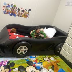 $240-(firm price as these bed frames are over $1200) gently used Twin size play car bed FRAME ONLY MATTRESS NOT INCLUDED!!! This is not a toddler bed.