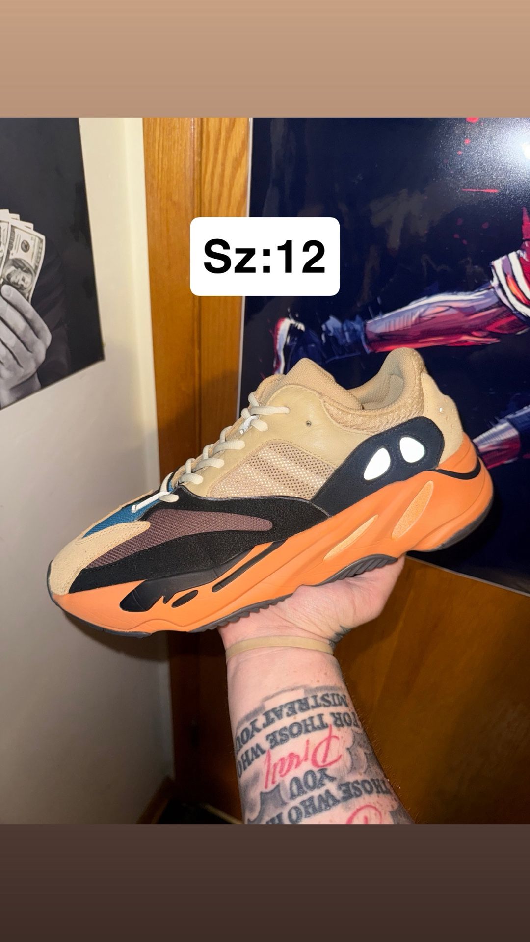 adidas gazelle silver green womens Yeezy Boost 700 Enflame Amber – YankeeKicks Online main image 1