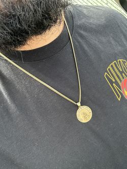 10k Cuban Link Chain Pendant 