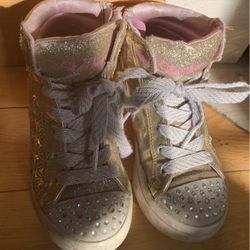 Sketchers: Twinkle Toes High Top Sneaker Shoes For Girls- Size: 11