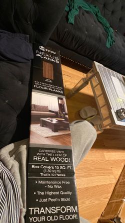 ACHIM Nexus PLANKS $180 HICKORY Real Wood Look Flooring Self Adhesive 15 SQ FT EACH BOX OF 10 -8 Boxes Total