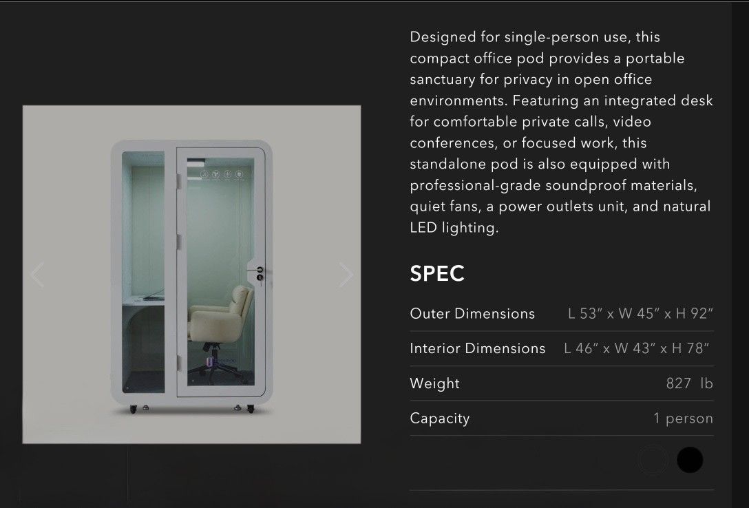 NEW OFFICE POD'S AVAILABLE FROM 1-PERSON TO 12-PERSON! FAST DELIVERY AND INSTALLATION AVAILABLE. 