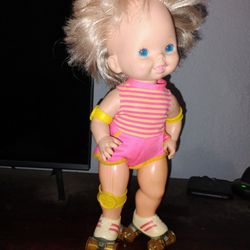 Vintage Roller skate Doll