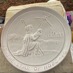 The Star Of Hope Plate. Collector Item By Janise Frank.
