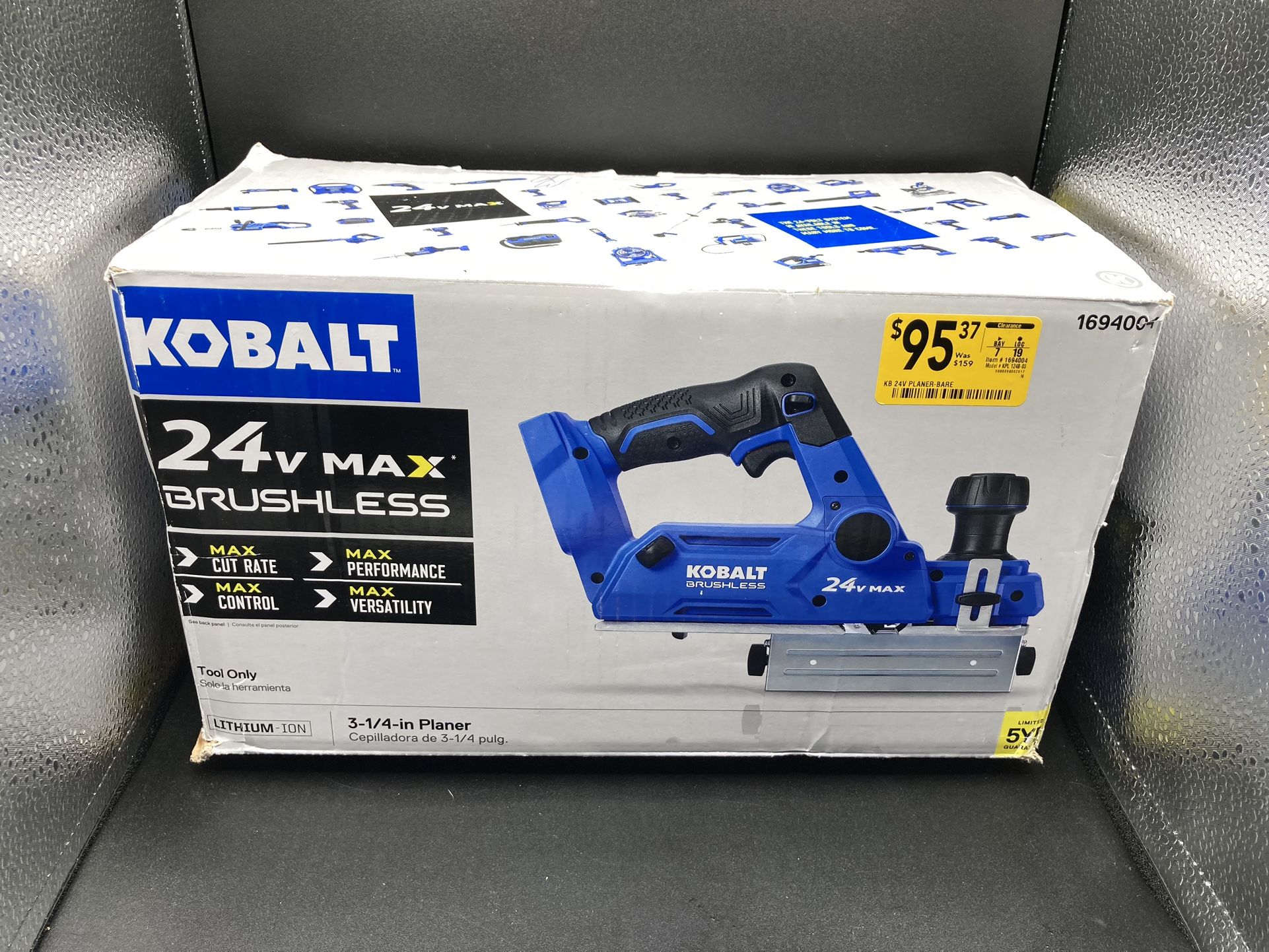 Kobalt Handheld Cordless Planer Woodworking New In Open Box