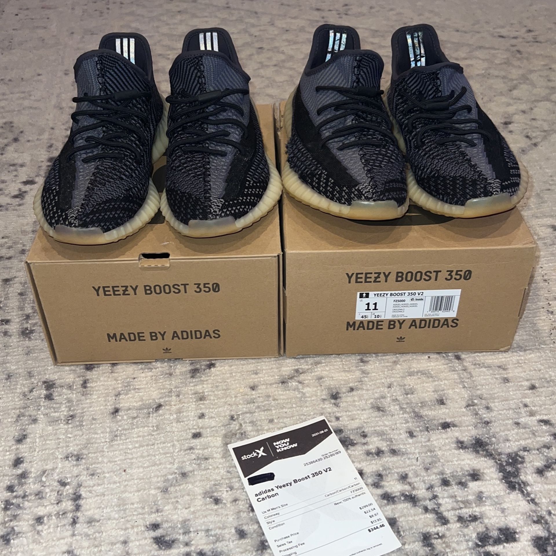 Yeezy 350 Carbon *2 pairs* 💯 % authentic