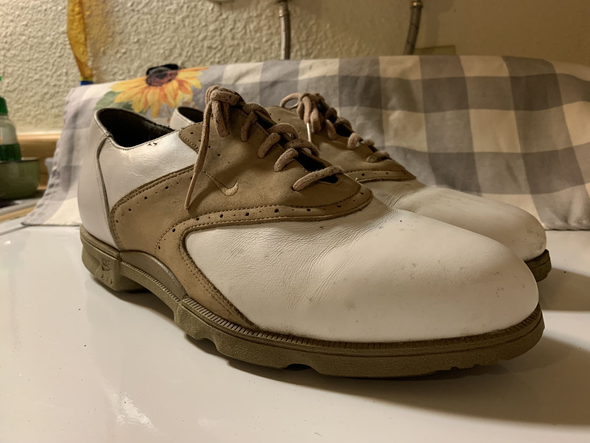 nike air golf shoes “suede leather lace up”
