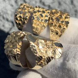 Gold Nugget Rings 