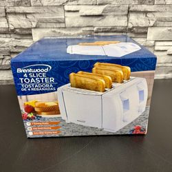 Brentwood Cool Touch 4-slice Toaster in White