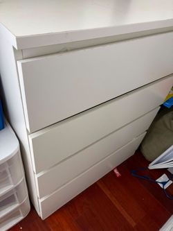 White 4-Drawer Dresser Chest