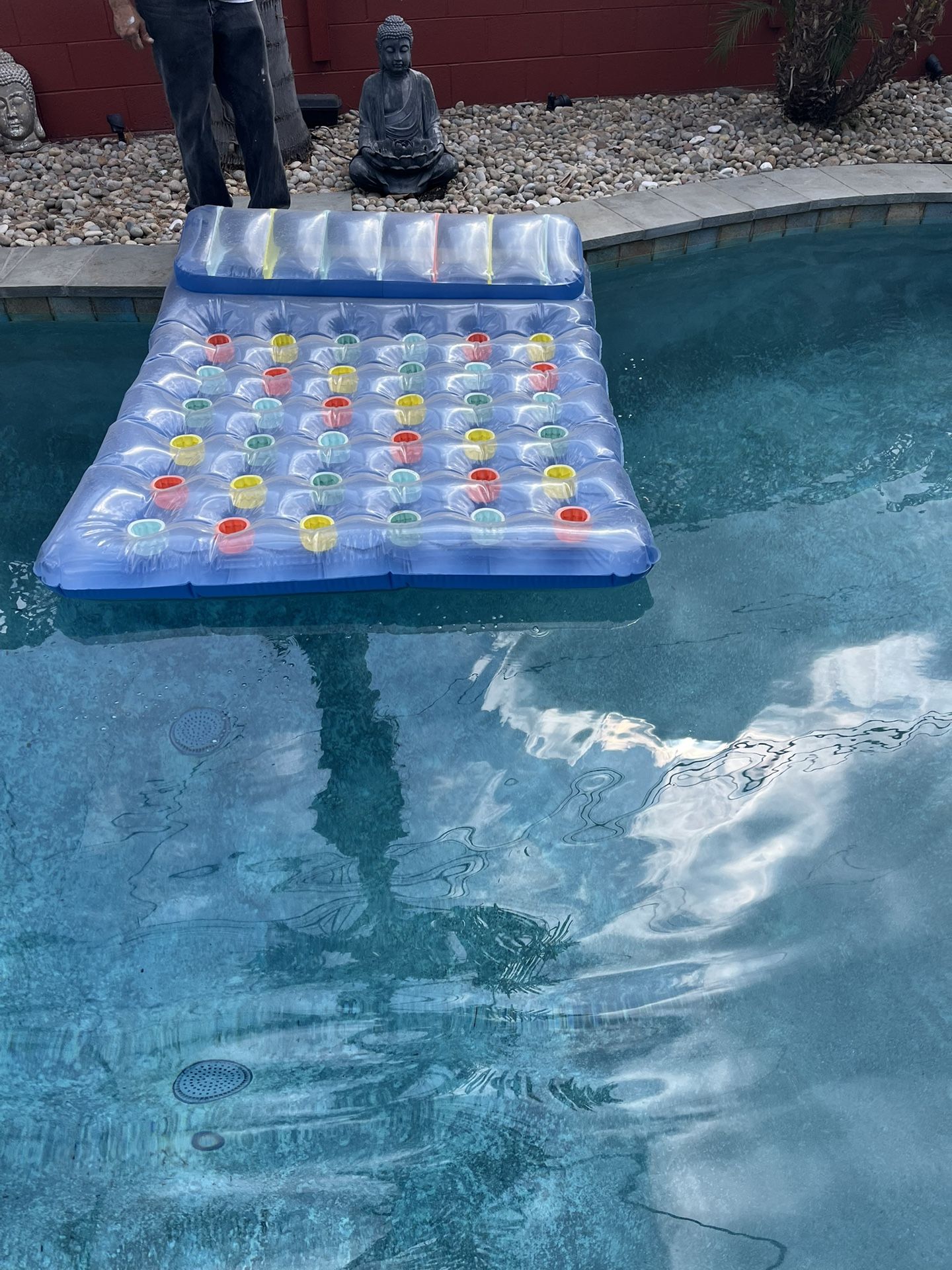 Inflatable Pool Floats Lounger For Adults W/ Inflatable Pillow