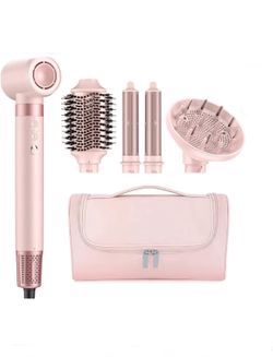 MESCOMB 5 in 1 High-Speed Hot Air Styler - Professional Frizz-Free Hair Dryer Brush, Fast Drying Hair Dryer with Diffuser, No Heat Damage Air Styler W