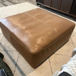Oversized Camel-Color Ottoman