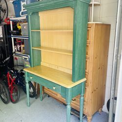 Entry Table with Hutch Bookshelf