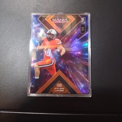 2024 Wild Card -Auto Mania (American FB) *Serial# 1/1 Fireworks* Dylan Laube Rookie Card 