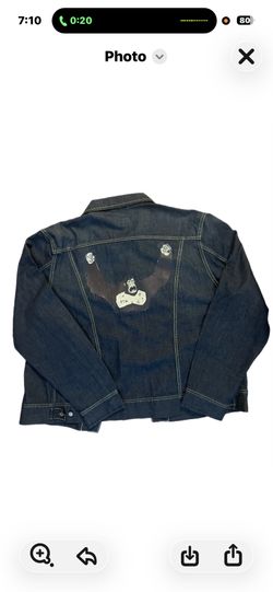 Customized, Levi Jacket, Extra Large And Customized Art On Brand New Tennis Shoes, One Of The