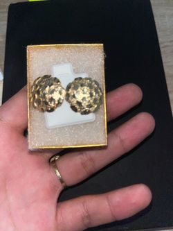 Gold Nugget Earrings Large