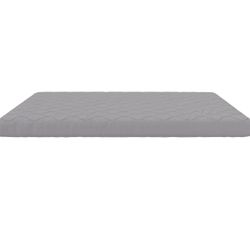 6 Inch Thermobonded Polyester Filled Quilted Top Bunk Bed Mattress, Full, Gray